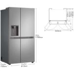 LG GSLC41PYPE 641L No Frost Frigorífico Americano - Imagen 5