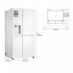 LG GSLC40SWPE 638L No Frost 1.79m Frigorífico Americano - Imagen 2